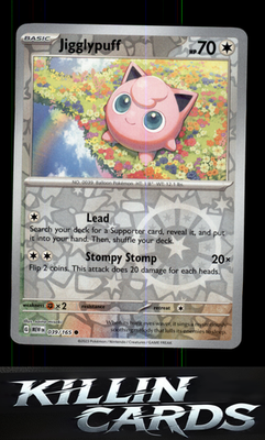 Reverse Holofoil Jigglypuff 039/165 Pokemon Common SV: Scarlet & Violet 151 Card