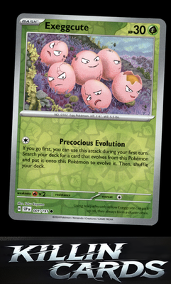 Reverse Holofoil Exeggcute - 001/191 001/191 Pokemon Common SV08: Surging Sparks