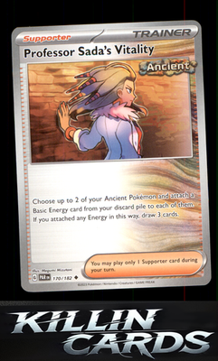 Professor Sada's Vitality 170/182 Pokemon Uncommon SV04: Paradox Rift Card NM