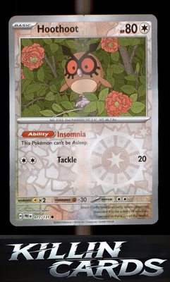 Reverse Holofoil Hoothoot 077/131 Pokemon Common SV: Prismatic Evolutions Card N