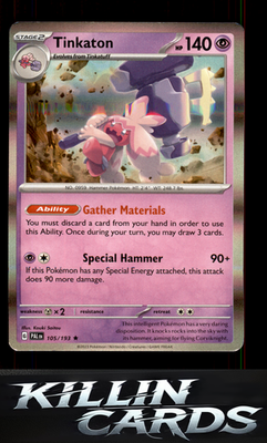 Tinkaton 105/193 Pokemon Rare SV02: Paldea Evolved Card NM