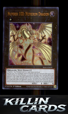 1st Edition Number 100: Numeron Dragon RA01-EN039 YuGiOh Super Rare 25th Anniver