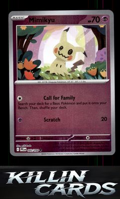 Reverse Holofoil Mimikyu 042/094 Pokemon Common ME02: Phantasmal Flames Card NM