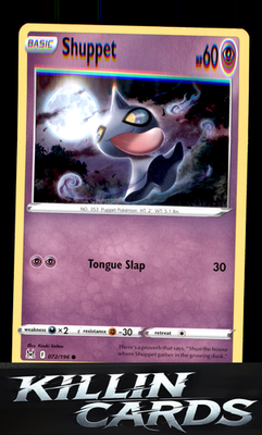 Shuppet 072/196 Pokemon Common SWSH11: Lost Origin Card NM