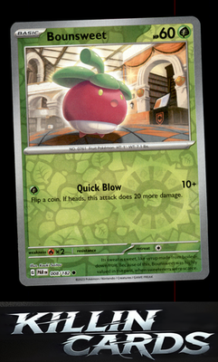 Reverse Holofoil Bounsweet 008/182 Pokemon Common SV04: Paradox Rift Card NM