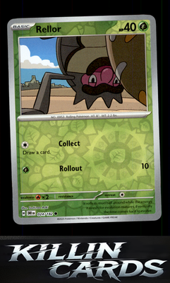 Reverse Holofoil Rellor 024/182 Pokemon Common SV10: Destined Rivals Card NM