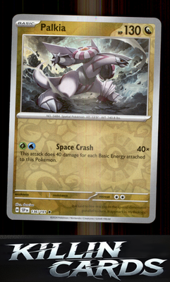 Reverse Holofoil Palkia 136/191 Pokemon Rare SV08: Surging Sparks Card NM