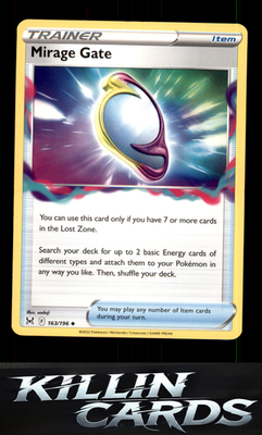 Mirage Gate 163/196 Pokemon Uncommon SWSH11: Lost Origin Card NM