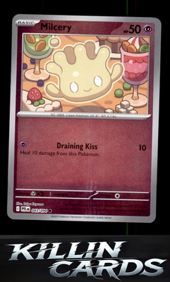 Reverse Holofoil Milcery 043/094 Pokemon Common ME02: Phantasmal Flames Card NM