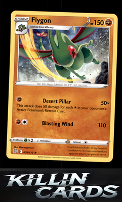 Flygon 076/172 Pokemon Rare SWSH09: Brilliant Stars Card NM