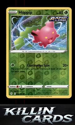 Reverse Holofoil Hoppip 002/203 Pokemon Common SWSH07: Evolving Skies Card NM