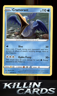 Cramorant 051/192 Pokemon Rare SWSH02: Rebel Clash Card NM