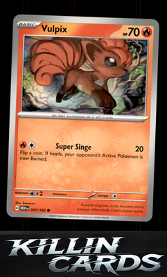 Vulpix 037/165 Pokemon Common SV: Scarlet & Violet 151 Card NM