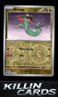 Reverse Holofoil Dreepy 128/167 Pokemon Common SV06: Twilight Masquerade Card NM