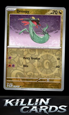 Reverse Holofoil Dreepy 128/167 Pokemon Common SV06: Twilight Masquerade Card NM