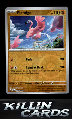 Reverse Holofoil Flamigo 106/182 Pokemon Common SV04: Paradox Rift Card NM