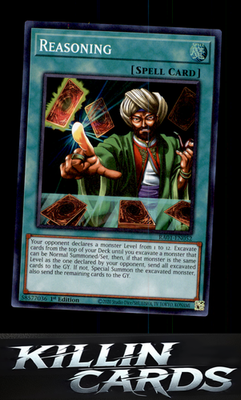 1st Edition Reasoning (UR) RA01-EN052 YuGiOh Ultra Rare 25th Anniversary Rarity
