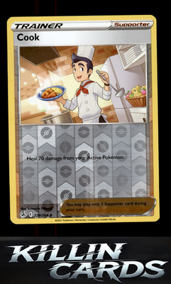 Reverse Holofoil Cook 228/264 Pokemon Uncommon SWSH08: Fusion Strike Card NM