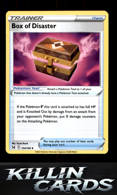 Reverse Holofoil Box of Disaster 154/196 Pokemon Uncommon SWSH11: Lost Origin Ca