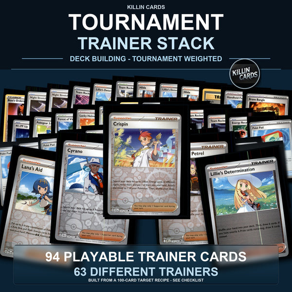 Pokemon TCG Trainer Card Lot 94 Cards Deck Building Playable Tournament