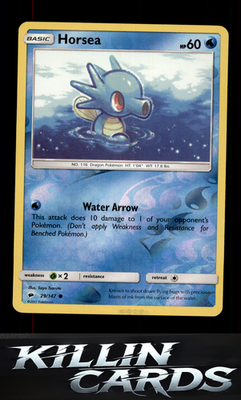 Reverse Holofoil Horsea 29/147 Pokemon Common SM - Burning Shadows Card NM