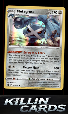 Metagross 119/195 Pokemon Holo Rare SWSH12: Silver Tempest Card NM