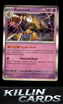 Alakazam 056/132 Pokemon Rare ME01: Mega Evolution Card NM