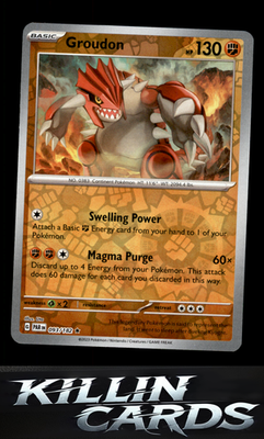 Reverse Holofoil Groudon - 093/182 093/182 Pokemon Rare SV04: Paradox Rift Card