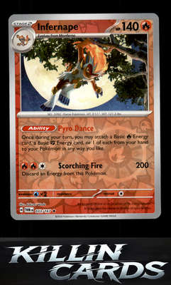 Reverse Holofoil Infernape - 033/167 033/167 Pokemon Rare SV06: Twilight Masquer