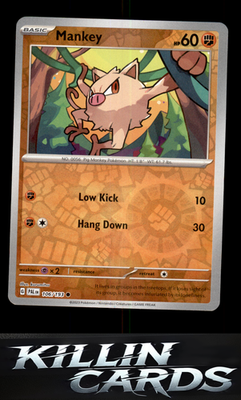 Reverse Holofoil Mankey 106/193 Pokemon Common SV02: Paldea Evolved Card NM