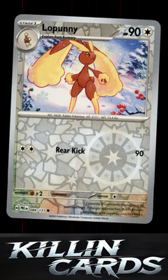 Reverse Holofoil Lopunny 084/131 Pokemon Common SV: Prismatic Evolutions Card NM