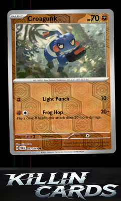 Reverse Holofoil Croagunk 023/064 Pokemon Common SV: Shrouded Fable Card NM