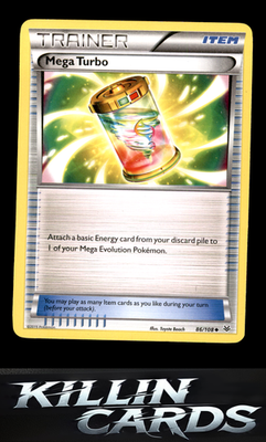 Mega Turbo 86/108 Pokemon Uncommon XY - Roaring Skies Card LP