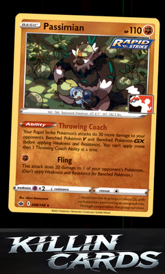 Passimian 088/198 Pokemon Rare SWSH06: Chilling Reign Card NM