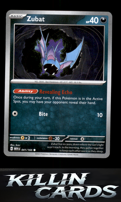 Zubat 041/165 Pokemon Common SV: Scarlet & Violet 151 Card NM