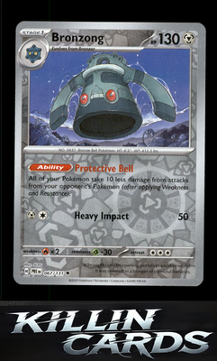 Reverse Holofoil Bronzong 067/131 Pokemon Uncommon SV: Prismatic Evolutions Card