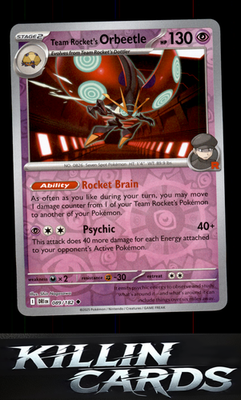 Reverse Holofoil Team Rocket's Orbeetle - 089/182 089/182 Pokemon Uncommon SV10: