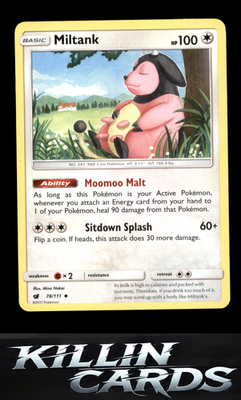 Miltank 78/111 Pokemon Uncommon SM - Crimson Invasion Card NM