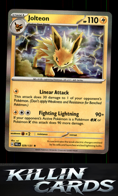Jolteon 029/131 Pokemon Rare SV: Prismatic Evolutions Card NM