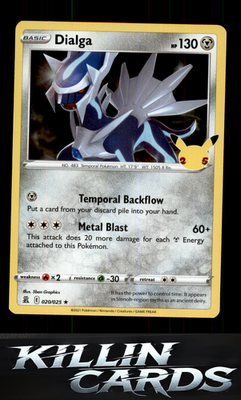Dialga 020/025 Pokemon Holo Rare Celebrations Card NM
