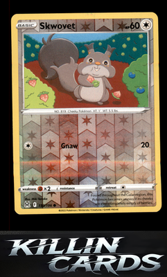 Reverse Holofoil Skwovet 150/196 Pokemon Common SWSH11: Lost Origin Card NM