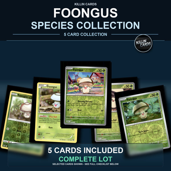 Pokemon TCG Foongus Species Collection 5 Different Cards