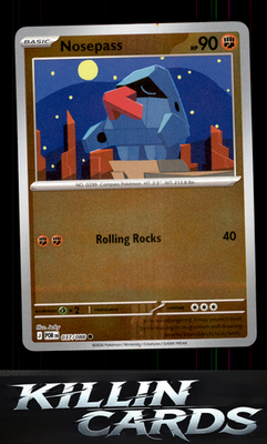 Reverse Holofoil Nosepass 037/088 Pokemon Common ME03: Perfect Order Card NM