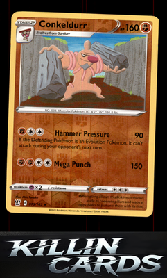 Reverse Holofoil Conkeldurr 075/163 Pokemon Rare SWSH05: Battle Styles Card NM