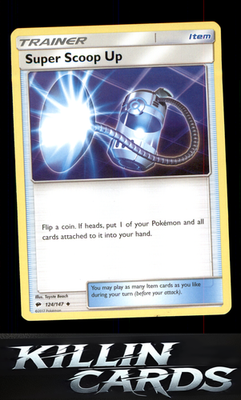 Super Scoop Up 124/147 Pokemon Uncommon SM - Burning Shadows Card NM