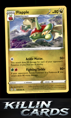 Flapple 120/203 Pokemon Rare SWSH07: Evolving Skies Card NM