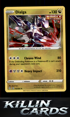 Dialga 112/203 Pokemon Holo Rare SWSH07: Evolving Skies Card NM