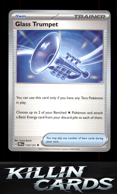 Glass Trumpet 110/131 Pokemon Uncommon SV: Prismatic Evolutions Card NM