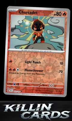 Reverse Holofoil Charcadet - 033/191 033/191 Pokemon Common SV08: Surging Sparks