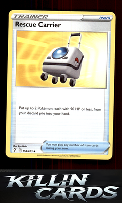 Rescue Carrier 154/203 Pokemon Uncommon SWSH07: Evolving Skies Card NM